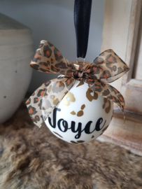 Kerstbal Leopard naam