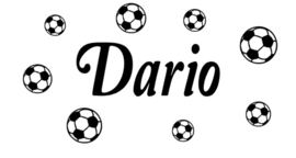 Deursticker voetbal met naam
