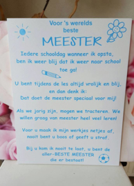 Bord voor s'werelds beste MEESTER