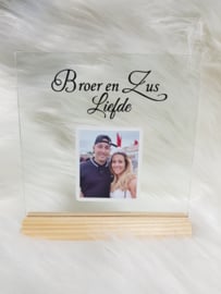 Glas standaard Broer & Zus liefde