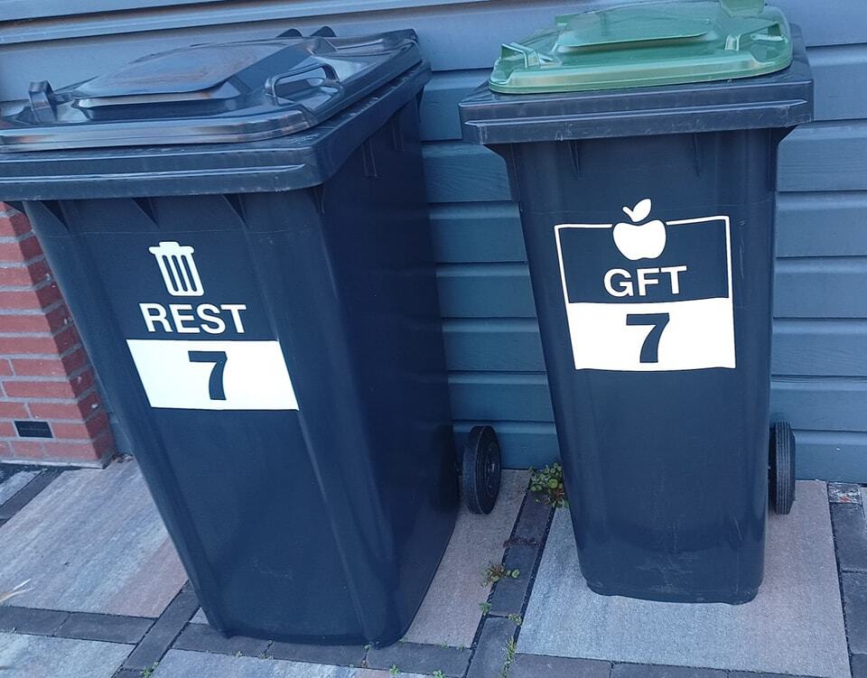 Klant foto van onze Container stickers 