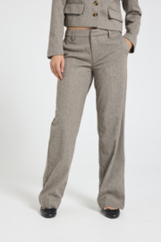 Freequent broek Sillen light grey/charcoal melange