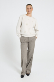 Freequent broek Sillen light grey/charcoal melange