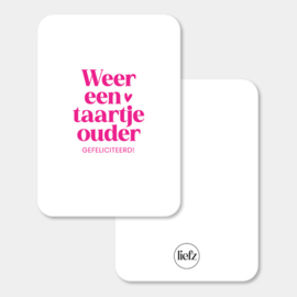Midi kaart | Weer een taartje ouder | 5 stuks