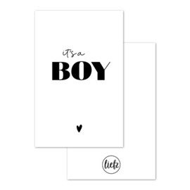 Mini kaartje | It's a boy | 5 stuks