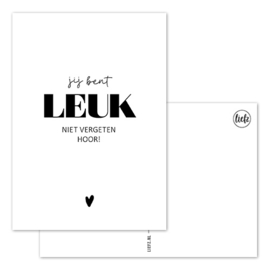 Kaart | Jij bent leuk | 5 stuks