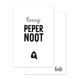 Mini kaartje Sinterklaas | Heeeej pepernoot | 10 stuks