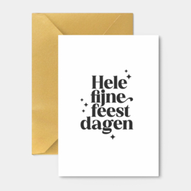 Kerstkaart | Hele fijne feestdagen | 5 stuks