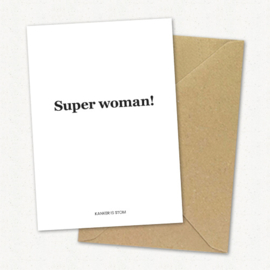 Kaart | Super woman | 5 stuks