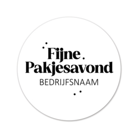 Stickers op maat | Sint | Fijne pakjesavond + naam | vanaf 50 stuks