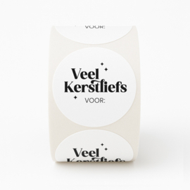 Stickers | 250 op rol | Veel Kerstliefs
