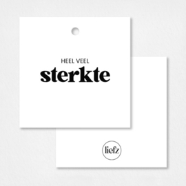 Cadeaulabel | Heel veel sterkte | 5 stuks