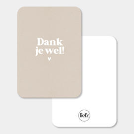 Midi kaart | Dank je wel | 5 stuks