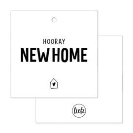 Cadeaulabel | Hooray new home | 5 stuks