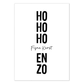 Kerstkaart | Ho Ho Ho Fijne Kerst en zo | 5 stuks