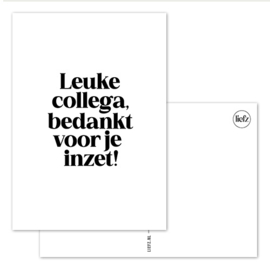 Kaart | Leuke collega bedankt voor je inzet