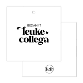 Cadeaulabel | Bedankt leuke collega | 5 stuks