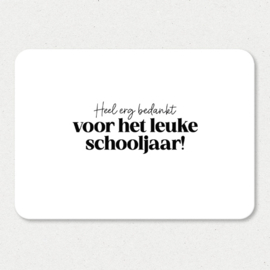 Kaart | Bedankt voor het leuke schooljaar