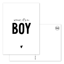 Kaart | Wow, it's a boy | 5 stuks