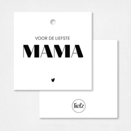 Cadeaulabel | Voor de liefste mama | 5 stuks