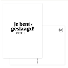 Kaart | Je bent geslaagd | 5 stuks