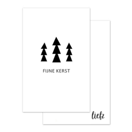 Mini kaartje Kerst | Fijne Kerst | 5 stuks