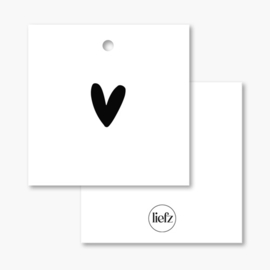 Cadeaulabel | Hartje | 5 stuks