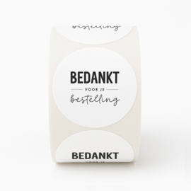 Stickers | 250 op rol | Bedankt voor je bestelling