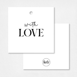 Cadeaulabel | With love | 5 stuks