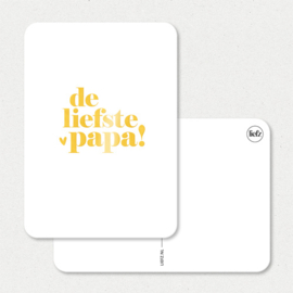 Kaart | De liefste papa | Goudfolie