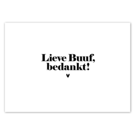 Kaart | Lieve Buuf, bedankt | 5 stuks