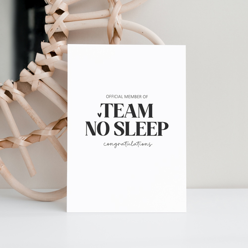 Kaart | Team no sleep | 5 stuks