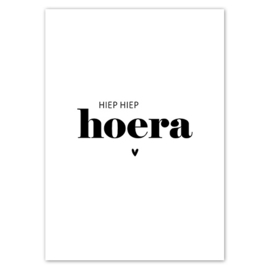 Kaart | Hiep hiep hoera | 5 stuks