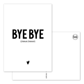Kaart | Bye bye, zwaai zwaai | 5 stuks