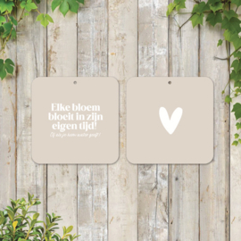 Muurvierkant | Hartje | Naturel