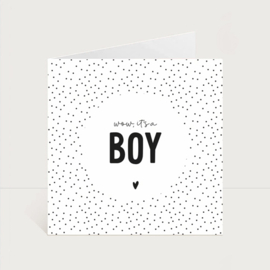 Dubbele kaart | Wow, it's a boy | 5 stuks