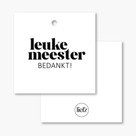 Cadeaulabel | Leuke meester bedankt | 5 stuks