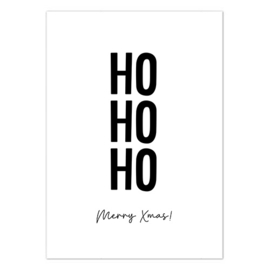 Kerstkaart | Ho Ho Ho Merry Christmas | 5 stuks