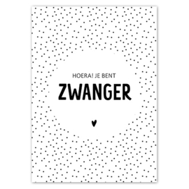 Kaart | Hoera! Je bent zwanger | 5 stuks