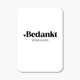Midi kaart | Bedankt voor alles | 5 stuks