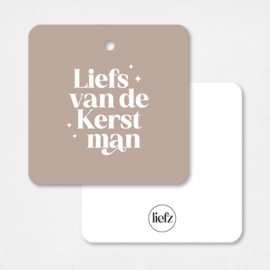 Cadeaulabel Kerst | Liefs van de Kerstman | 5 stuks