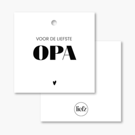 Cadeaulabel | Voor de liefste opa | 5 stuks