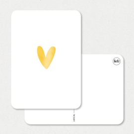 Kaart | Goud hartje | Goudfolie