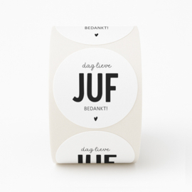 Stickers | 250 op rol | Dag lieve juf bedankt