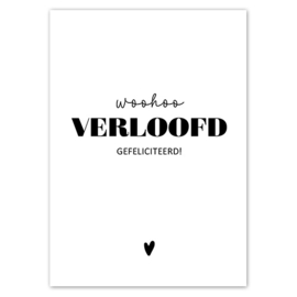 Kaart | Woohoo verloofd | 5 stuks