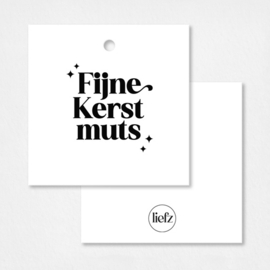 Cadeaulabel Kerst | Fijne Kerstmuts | 5 stuks