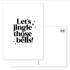 Kerstkaart | Let's jingle those bells | 5 stuks