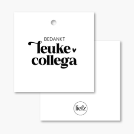 Cadeaulabel | Bedankt leuke collega | 5 stuks