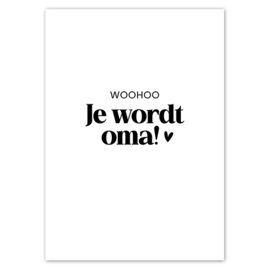 Kaart | Woohoo, je wordt oma | 5 stuks