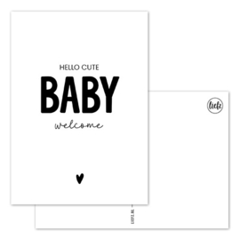 Kaart | Hello cute baby | 5 stuks